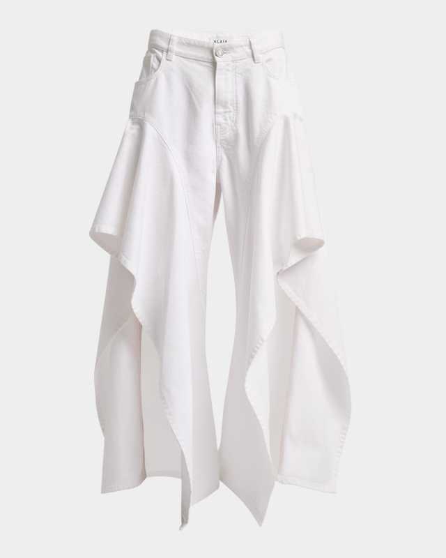 Ruffle Slit Jeans